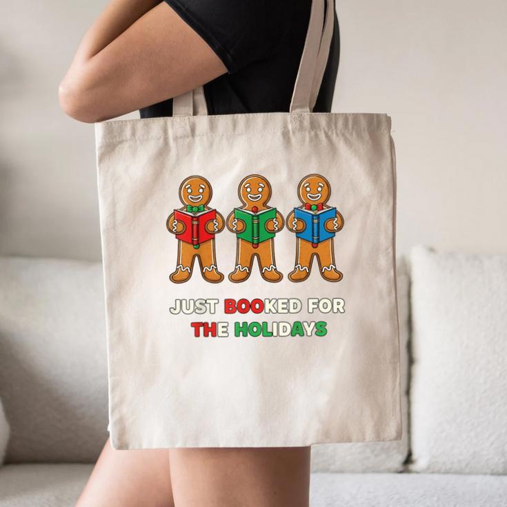 Just Booked For The Holidays Gingerbread Canvas Tote Bag