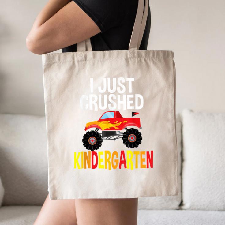 I Just Crushed Kindergarten Monster Graduation Shirt Canvas Tote Bag