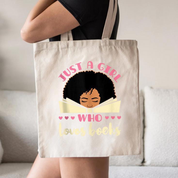 Just a Girl Who Loves Books African American Book Nerd Lover Canvas Tote Bag Just a Girl Who Loves Books African American Book Nerd Lover Canvas Tote Bag