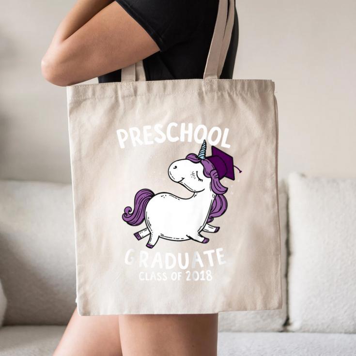 Kids Class Of 2018 Unicorn Preschool Graduation For Girls Canvas Tote Bag