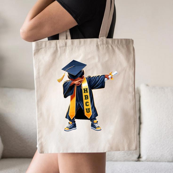 Kids HBCU Boys Grad Dabbing Graduation Canvas Tote Bag