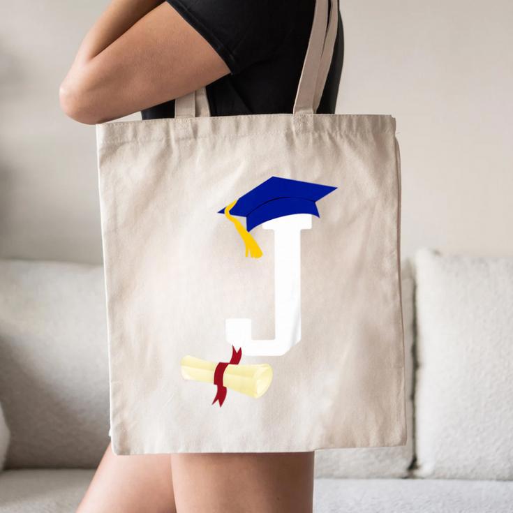 Kids Initial J Letter For Boys Preschool Graduation Kindergarten Canvas Tote Bag