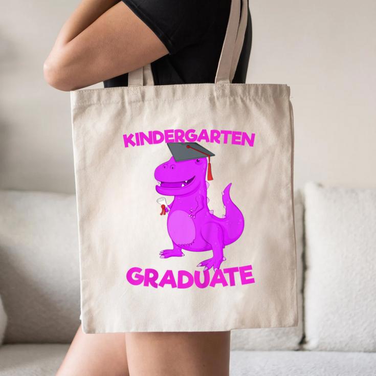 Kids Kindergarten Graduation Idea For Girls Dinosaur Canvas Tote Bag