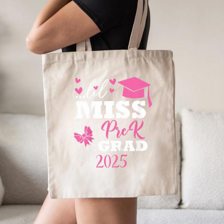 Kids Little Miss Pre-K Grad Preschool Prek Graduation 2025 Canvas Tote Bag