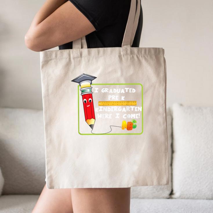 Kids Pre-K Graduation Kindergarten Here I Come Canvas Tote Bag