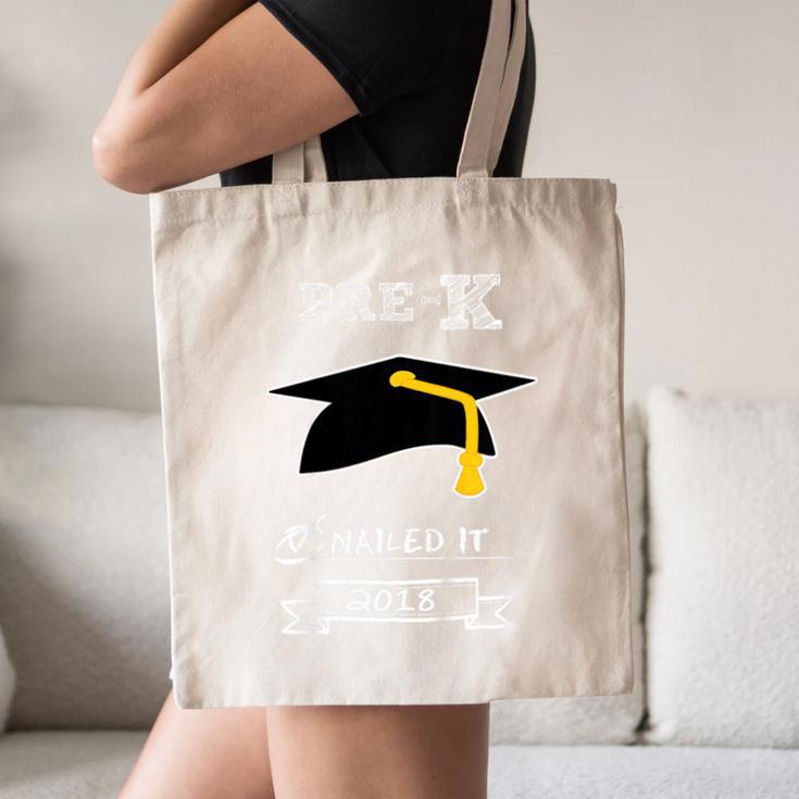 Kids Pre-K School Graduation Nailed It 2018 TShirt Boy Girl Canvas Tote Bag