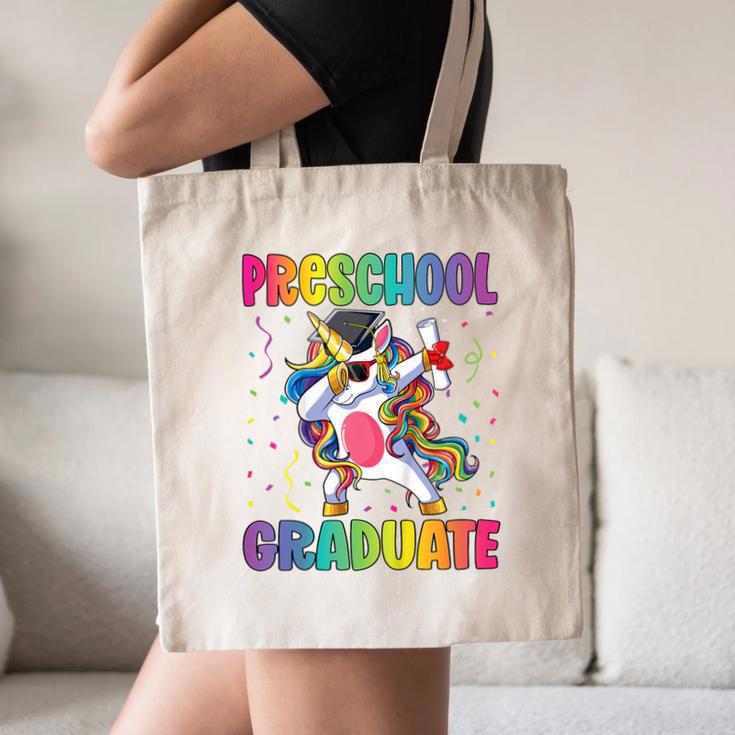 Kids Preschool Graduation Dab Unicorn Preschool Graduate Canvas Tote Bag