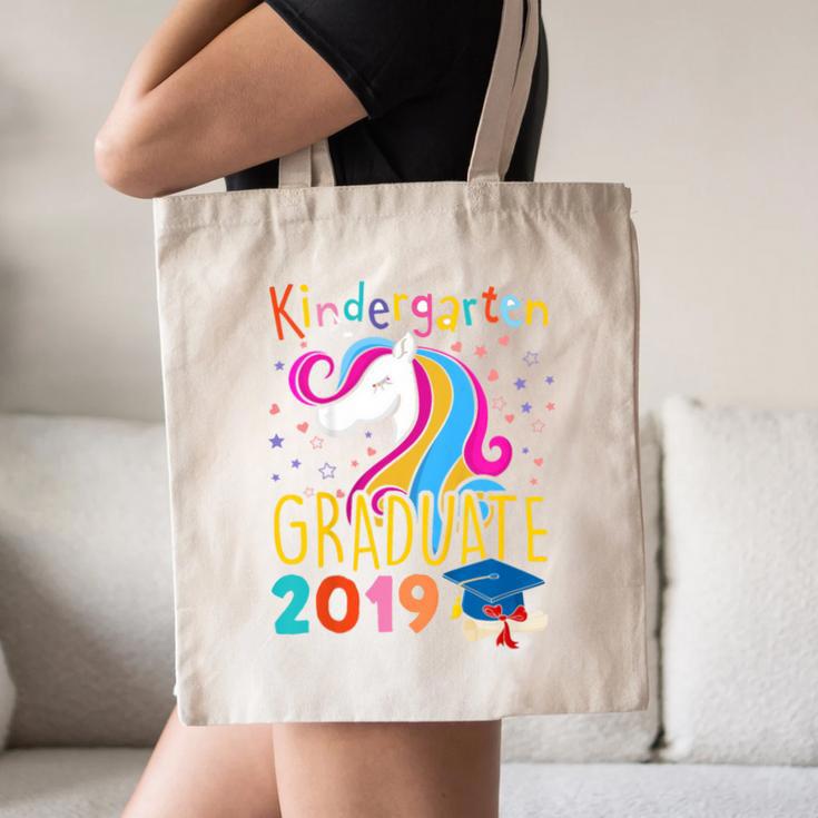 Kids Unicorn Kindergarten Graduation Graduate Shirt Canvas Tote Bag