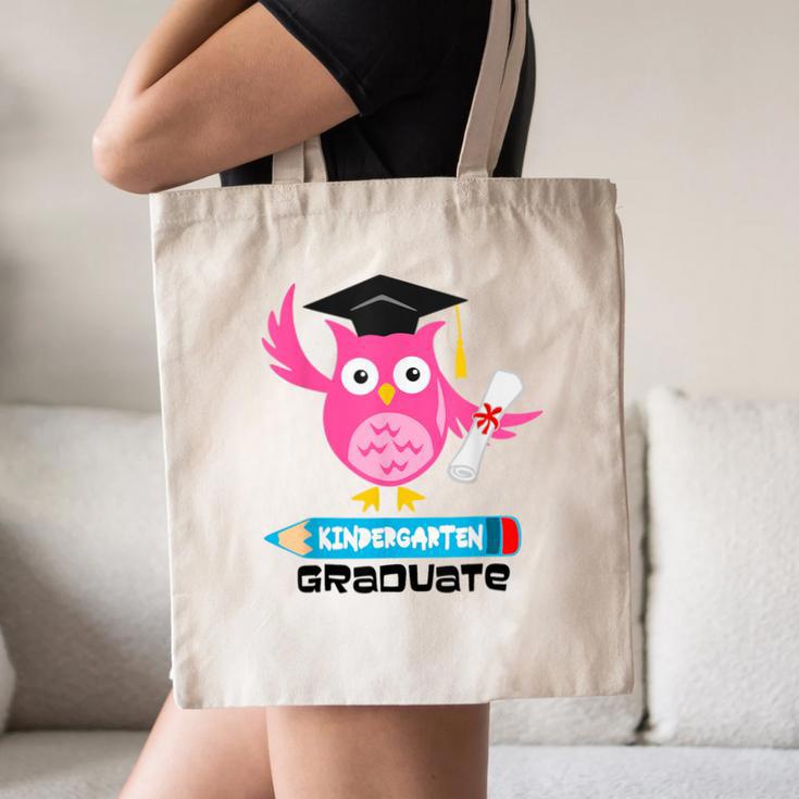 Kindergarten Graduation Tee Shirt Pink Owl T-Shir Canvas Tote Bag