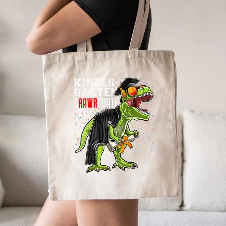 Kindergarten Grawrduate Dinosaur Graduation Cap Shirt Canvas Tote Bag