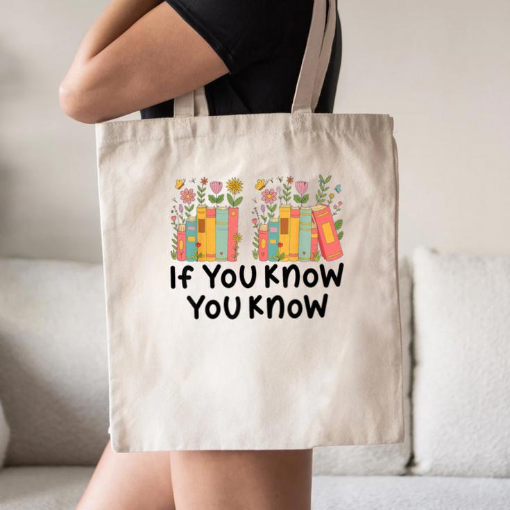 If You Know You Know 6 7 Reading Books Merry Christmas Canvas Tote Bag