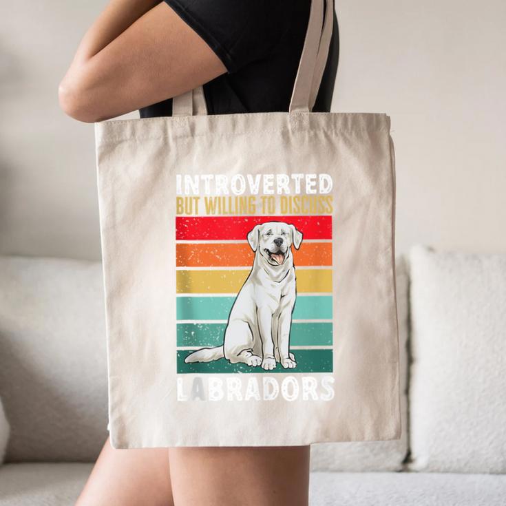Labrador Retriever Introvert White Lab Canvas Tote Bag