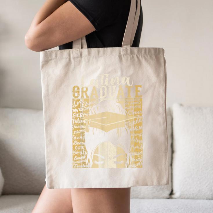 Latina Graduate Educated Powerful Class Of 2024 Graduation Canvas Tote Bag