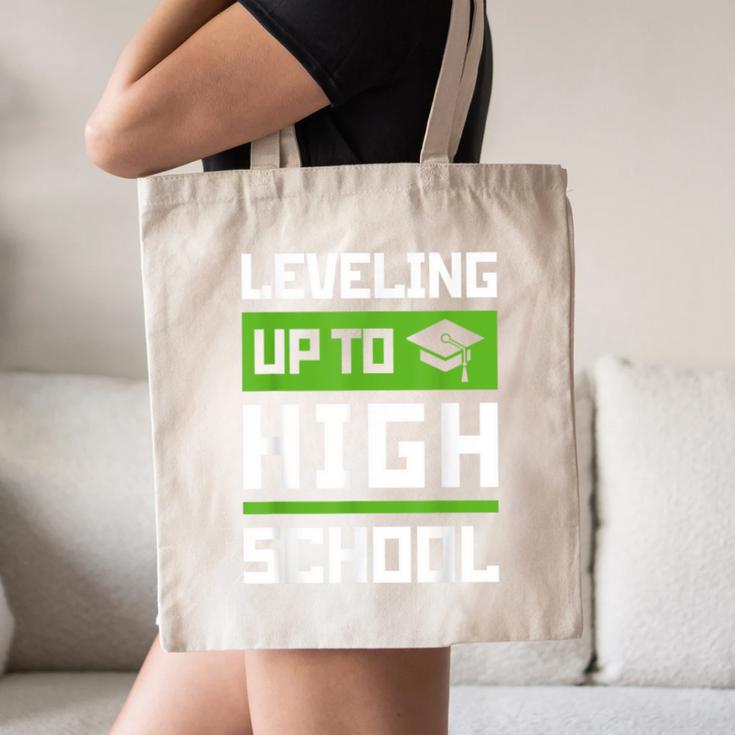 Leveling Up To High School Tee Shirt Gaming Graduation Canvas Tote Bag