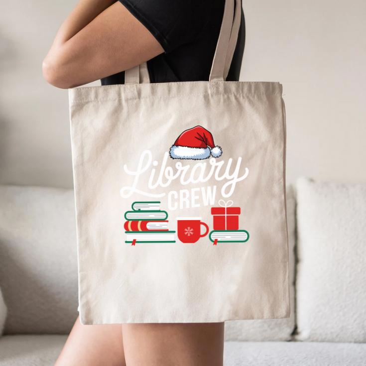 Library Crew Book Lovers Librarian Xmas Holiday Christmas Canvas Tote Bag