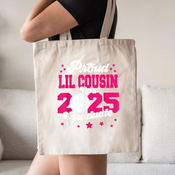 Lil Cousin Of a 2025 Graduate Prom Graduation 25 VolleyBall Canvas Tote Bag