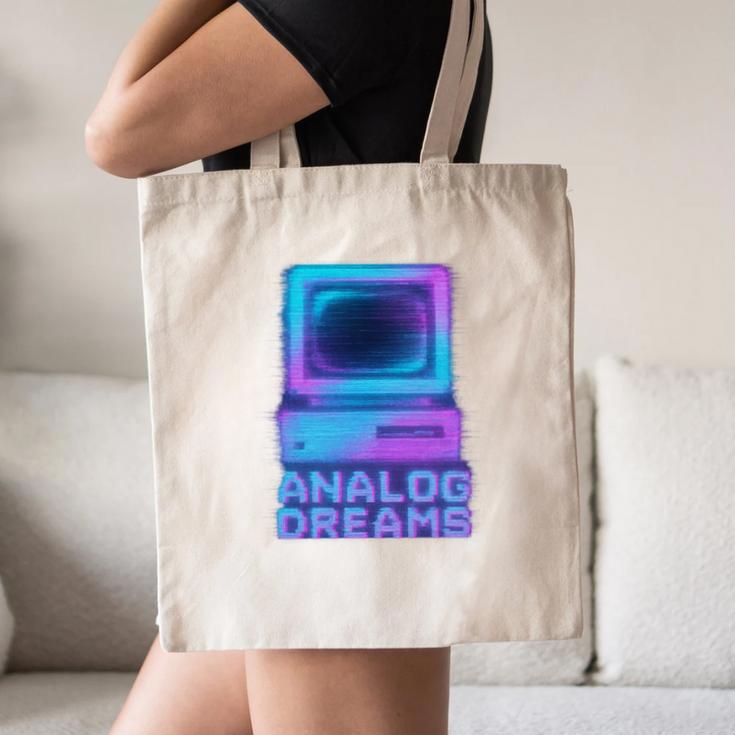 Lofi Reverie Analog Dreams Pixel 90s Desktop VHS Nostalgia Canvas Tote Bag