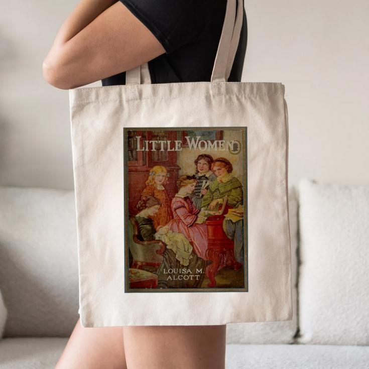 Louisa May Alcott Coming Of Age Novel Little Women Book Cover Small Canvas Tote Bag