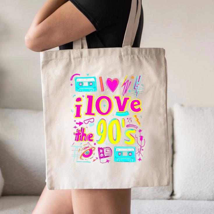 I Love The 90'S 90s Nostalgia Premium Tri-Blend Canvas Tote Bag