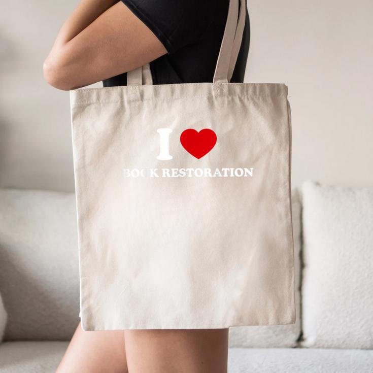 I LOVE BOOK RESTORATION Canvas Tote Bag