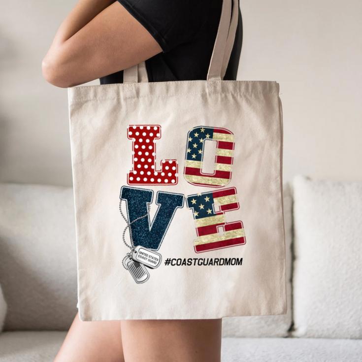 Love Coast Guard Mom Proud Coast Guard Graduation Mom Canvas Tote Bag