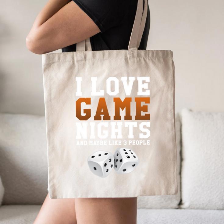 I Love Game Nights Host And Maybe 3 People Introvert Canvas Tote Bag