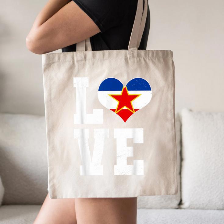 Love Yugoslavia Proud Yugoslav Nostalgia Canvas Tote Bag