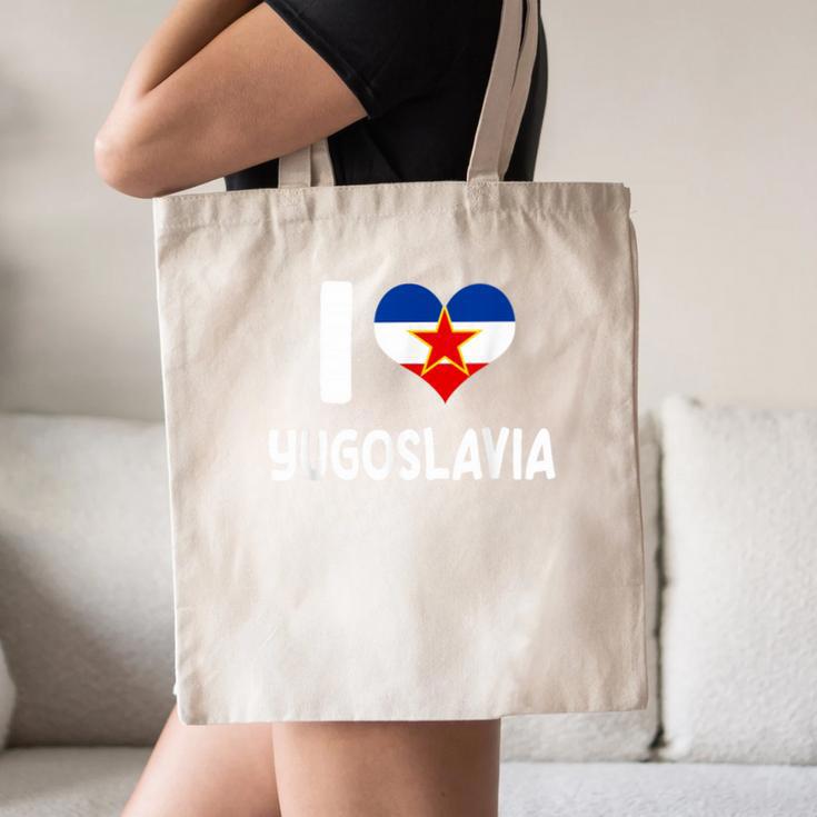 I Love Yugoslavia Proud Yugoslav Nostalgia Saying Canvas Tote Bag