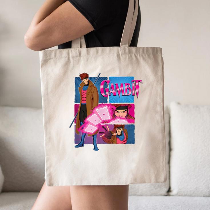 Marvel X-Men '97 Vintage Classic Gambit Comic Book Panels Canvas Tote Bag