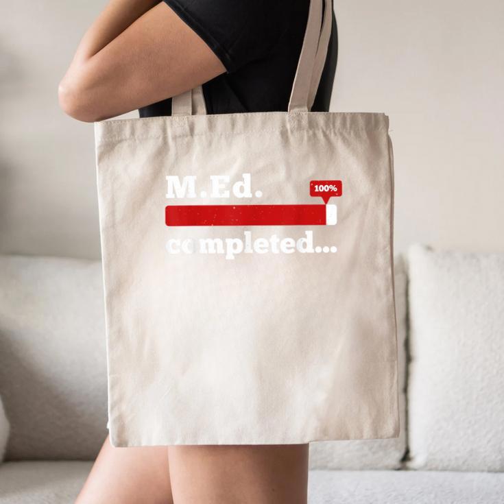 Master Of Education Completed Teacher Master Graduation For Men Women Canvas Tote Bag