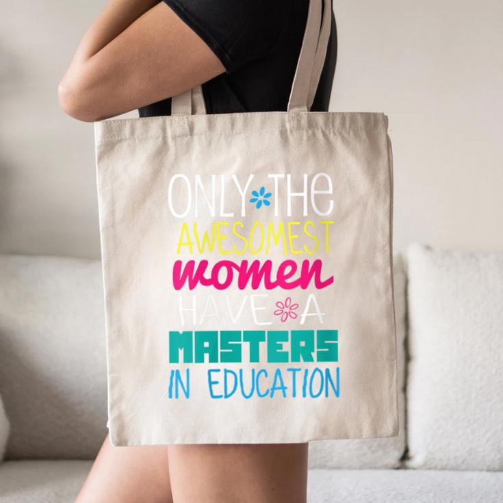 Masters In Education Degree Graduation Women MeD Canvas Tote Bag