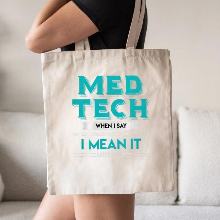 Med Tech Medical Technician Gag Lab Graduation Premium Canvas Tote Bag