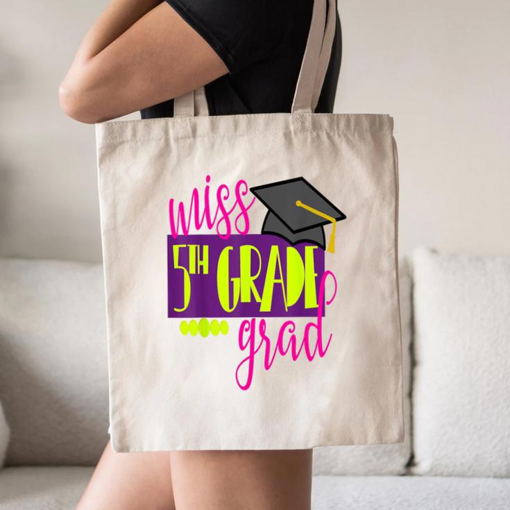 Miss 5th Grade Shirt 5 Grad Kids Girl Graduation School Canvas Tote Bag