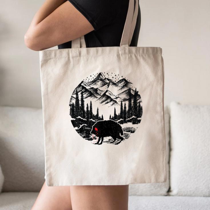 Monster Squonk In Forest Folklore Cryptid Introvert Canvas Tote Bag Monster Squonk In Forest Folklore Cryptid Introvert Canvas Tote Bag