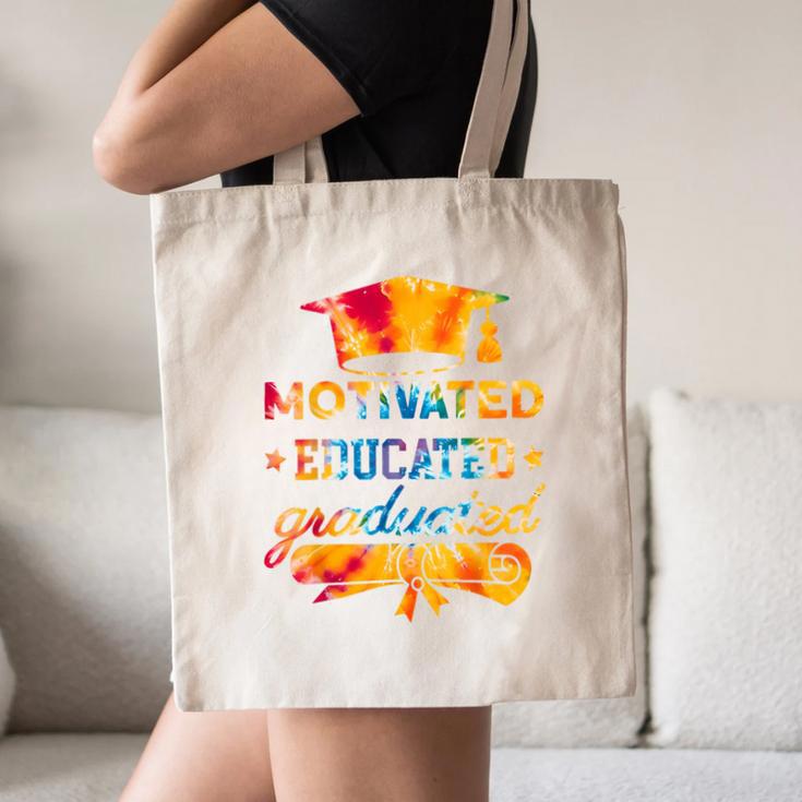 Motivated Educated Graduated Graduation Canvas Tote Bag