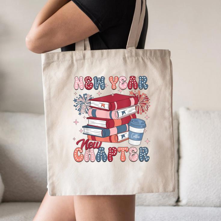 New Year New Chapter Happy New Year 2025 Book Lover Canvas Tote Bag