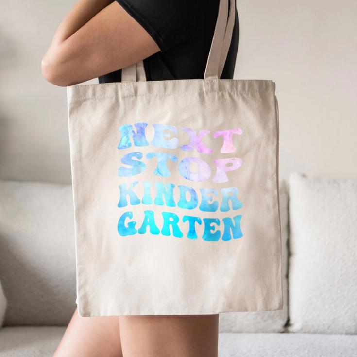 Next Stop Kindergarten Groovy Graduation Last Day Of School Canvas Tote Bag