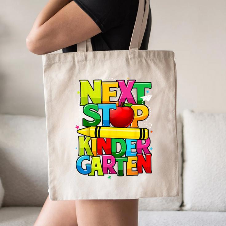 Next Stop Kindergarten Preschool Graduation 2023 Boys Girls Canvas Tote Bag