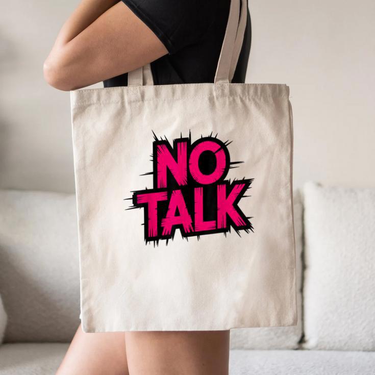 No Small Talk Zone – Introvert Quote Canvas Tote Bag No Small Talk Zone – Introvert Quote Canvas Tote Bag