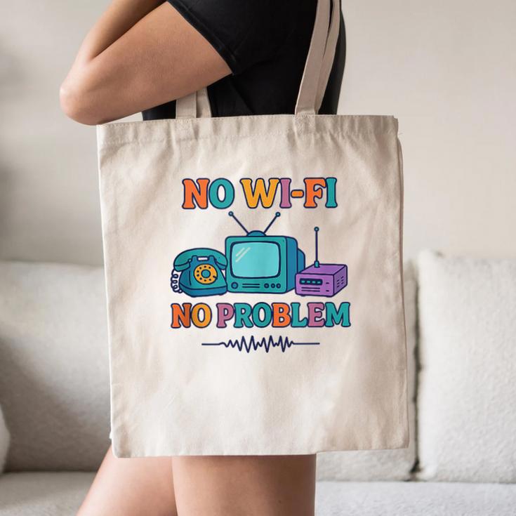No Wi-Fi No Problem – Retro Dial Up Tech Nostalgia Canvas Tote Bag No Wi-Fi No Problem – Retro Dial Up Tech Nostalgia Canvas Tote Bag