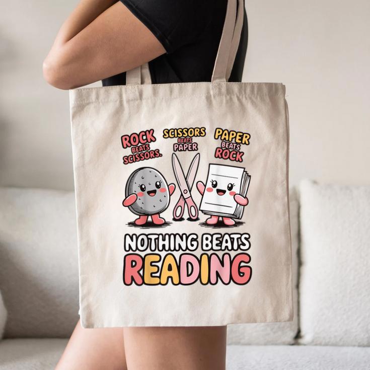 Nothing Goes Beyond Reading Rock Paper Scissors Book Canvas Tote Bag Nothing Goes Beyond Reading Rock Paper Scissors Book Canvas Tote Bag