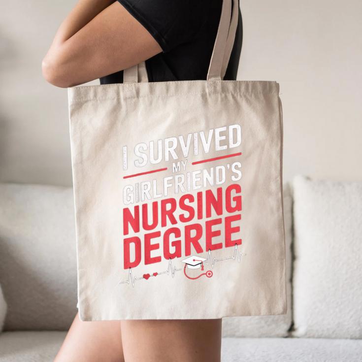 Nurse Graduation I Survived My Girlfriends Nursing Degree Canvas Tote Bag