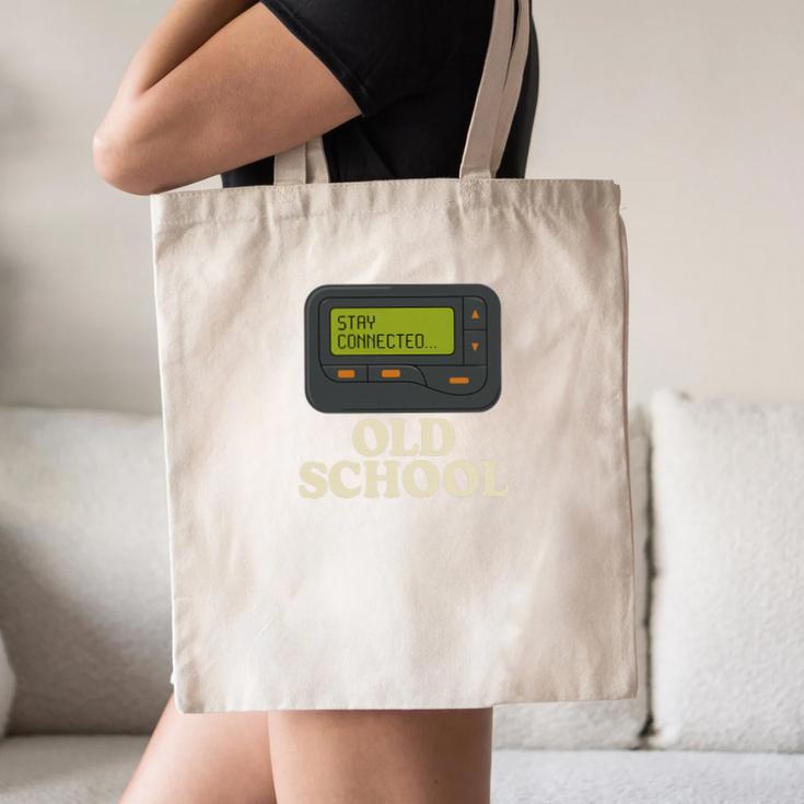 Old School 90s Pager Retro Nostalgia Vintage Tech Gen Canvas Tote Bag