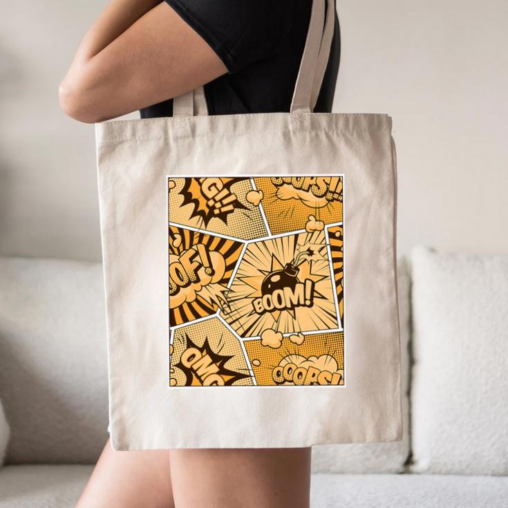 Orange Comic Book Orange Color Graphic Premium Tri-Blend Canvas Tote Bag