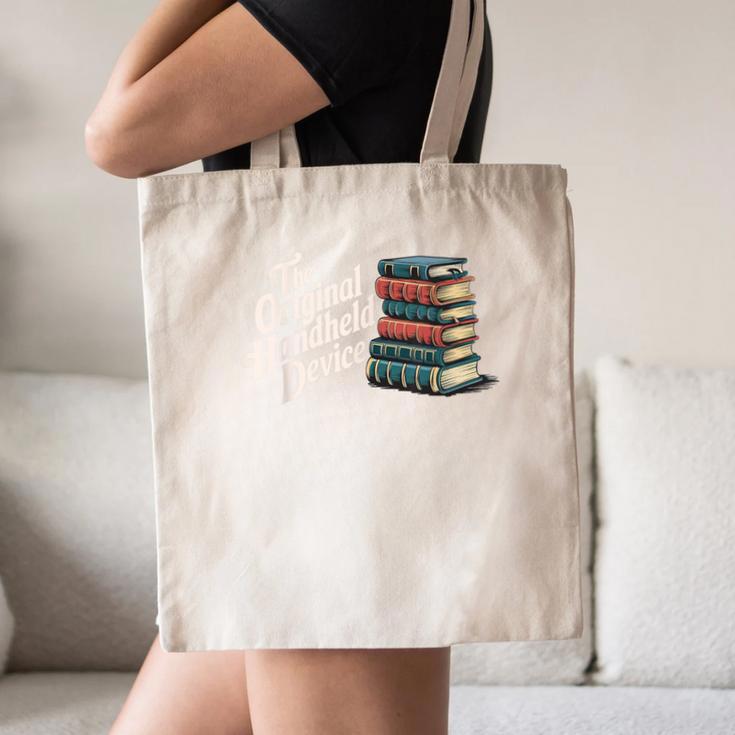 The Original Handheld Device Book Fair Book Lover Canvas Tote Bag
