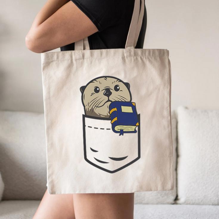 Otter Cute Read Reading Book Librarian Across America Kids Canvas Tote Bag Otter Cute Read Reading Book Librarian Across America Kids Canvas Tote Bag
