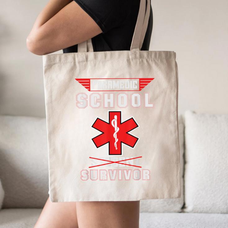Paramedic School Graduation Shirt Survivor Canvas Tote Bag