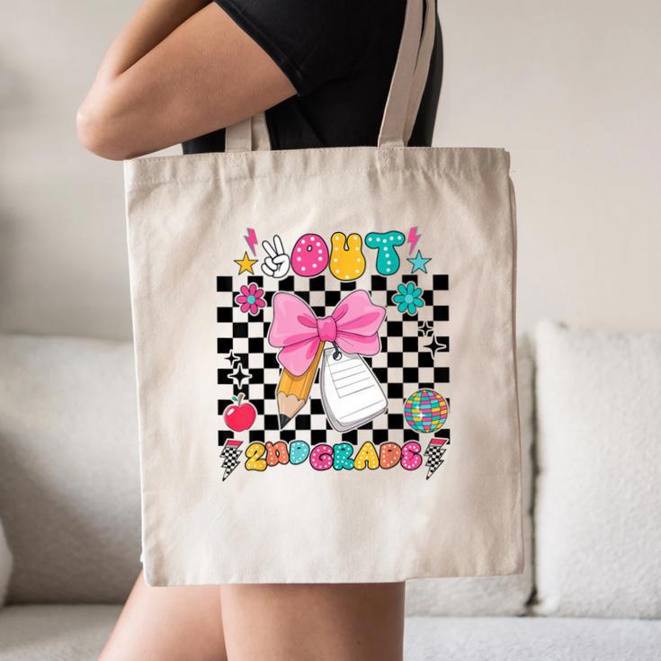 Peace Out 2nd Grade Graduation Last Day School Second Grade Canvas Tote Bag