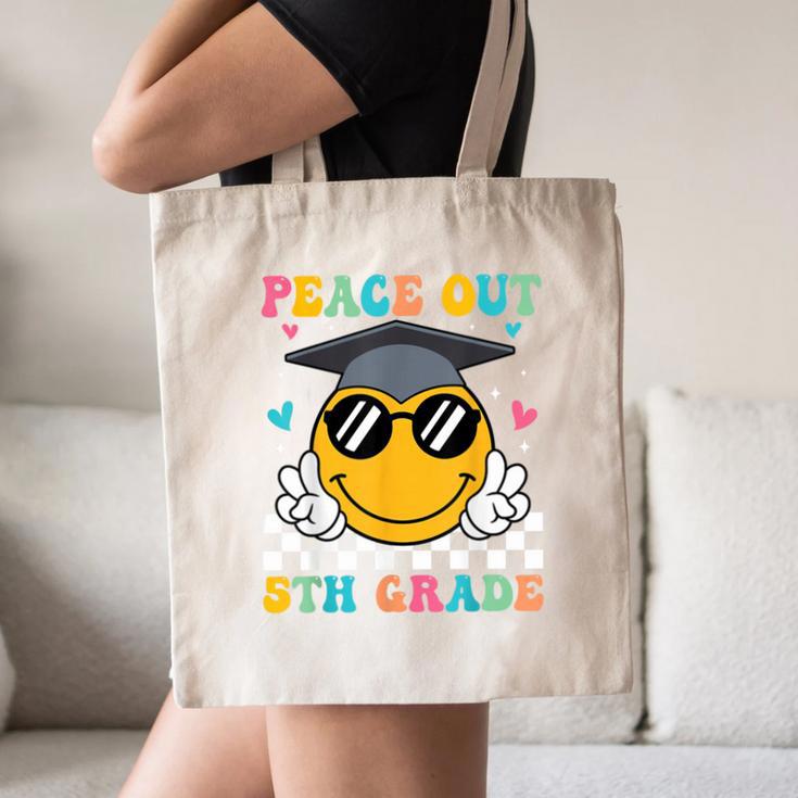 Peace Out 5th Grade Graduation Last Day Of School Canvas Tote Bag