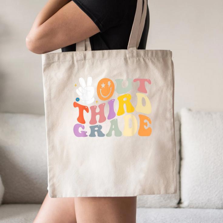 Peace Out Third 3rd Grade Graduation Graduate Class Of 2025 Canvas Tote Bag